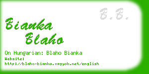 bianka blaho business card